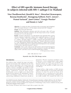 Effect of HIV-specific immune-based therapy in subjects infected