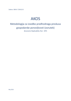 Metodologija za izvedbo predhodnega preskusa