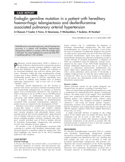 Endoglin germline mutation in a patient with hereditary