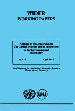 adapting to undernourishment - unu