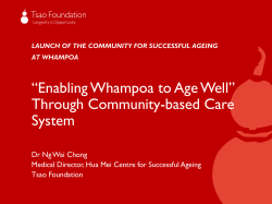 Enabling Whampoa to Age Well Through