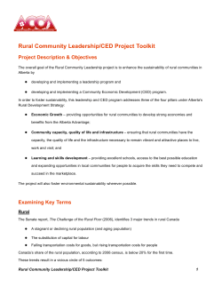 Rural Community Leadership/CED Project Toolkit