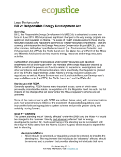 Bill 2: Responsible Energy Development Act