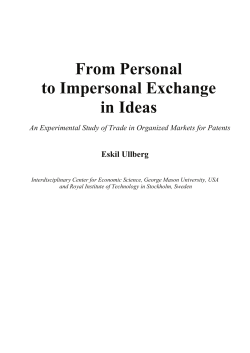 From Personal to Impersonal Exchange in Ideas