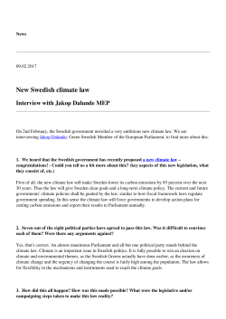 New Swedish climate law
