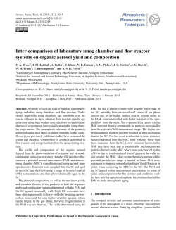 Inter-comparison of laboratory smog chamber and flow reactor
