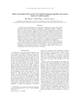 Effects of microbial activity on the 18O of dissolved inorganic