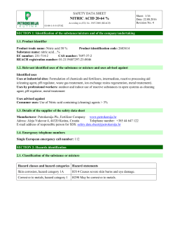 Nitric Acid - Petrokemija, Plc.