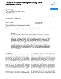 The exoskeletons are here | Journal of NeuroEngineering and