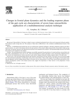Changes in frontal plane dynamics and the loading response phase