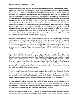 Homily for 5th Sunday in Ordinary Time 2017