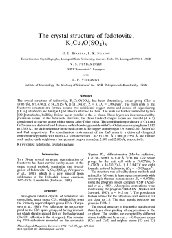 K2Cu30(SO4)3 - The Mineralogical Society