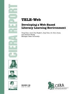 TELE-Web Developing a Web-Based Literacy Learning Environment