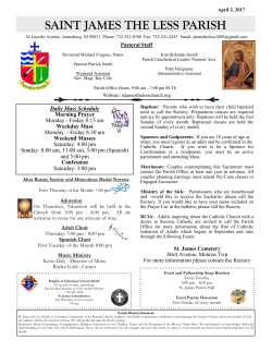 April 2 - Saint James the Less
