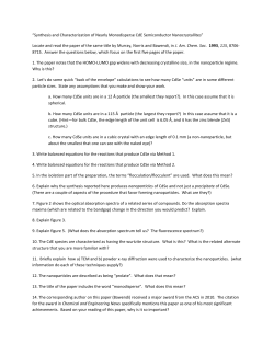 Synthesis and Characterization of Nearly