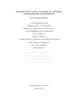 OPPORTUNITY COST ANALYSIS OF ANDROID SMARTPHONES