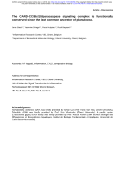 The CARD-CC/Bcl10/paracaspase signaling complex is