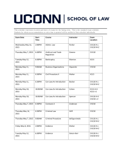Exam Date Start Time Course Instructor Exam Location Wednesday