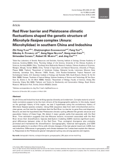Red River barrier and Pleistocene climatic fluctuations shaped the