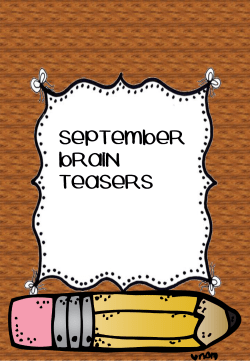 September Brain Teasers