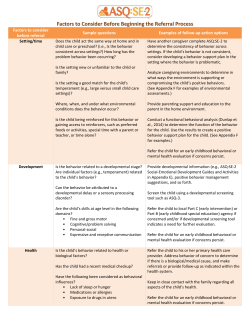 Factors to Consider Before Beginning the Referral Process