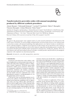 Nanoferroelectric perovskite oxides with unusual morphology