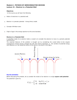 Electron in a Potential Well
