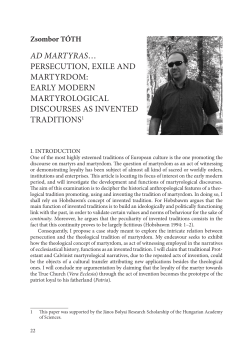 AD MARTYRAS&hellip; PERSECUTION, EXILE AND MARTYRDOM