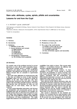 Stem cells: attributes, cycles, spirals, pitfalls and uncertainties