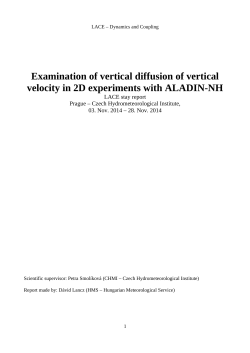 Physical tendency of vertical velocity variable in ALADIN - RC-LACE
