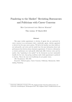 Pandering to the Market? Revisiting Bureaucrats and Politicians with