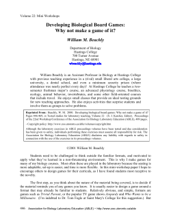 Developing Biological Board Games