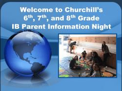 IB Information Night Presentation - San Juan Unified School District