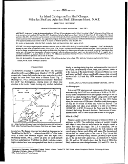 Ice Island Calvings and Ice Shelf Changes, Milne Ice Shelf and