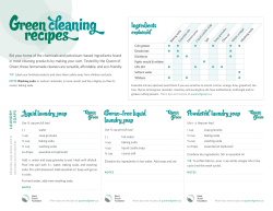 Queen of Green — Green cleaning recipes