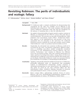 Revisiting Robinson: The perils of individualistic and ecologic fallacy