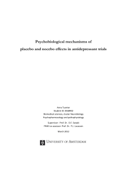 Psychobiological mechanisms of placebo and nocebo effects in