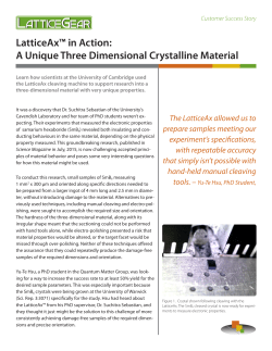 LatticeAx&trade; in Action: A Unique Three Dimensional