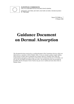 Dermal Absorption - European Commission