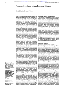 Apoptosis in bone physiology and disease