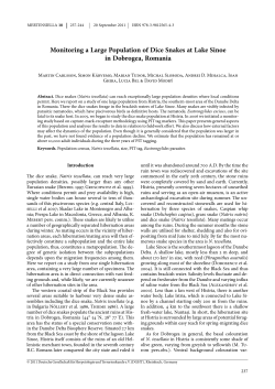 Monitoring a Large Population of Dice Snakes at Lake