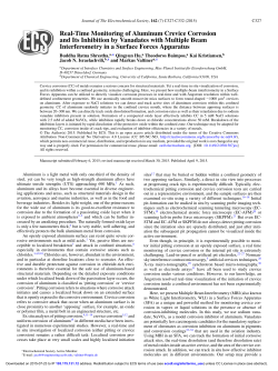 Real-Time Monitoring of Aluminum Crevice Corrosion and Its