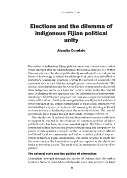 Elections and the dilemma of indigenous Ijian - ANU Press