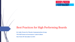 Best Practices for High Performing Boards