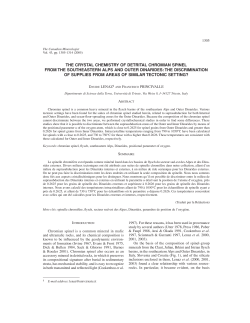 the crystal chemistry of detrital chromian spinel from the