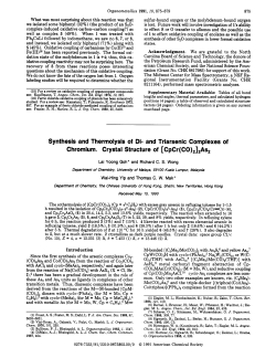 Synthesis and thermolysis of di-and triarsenic complexes of