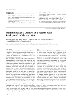 Multiple Bowen`s Disease: In a Veteran Who Participated in Vietnam