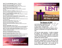 40 Prayers for the 40 Days of Lent