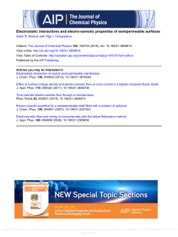 Electrostatic interactions and electro-osmotic