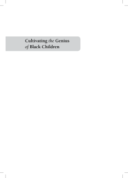 Cultivating the Genius of Black Children